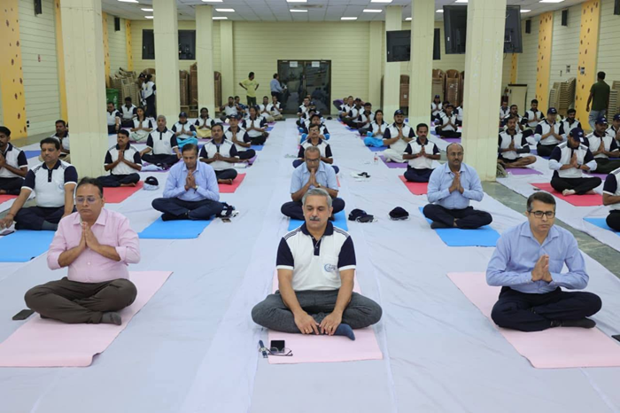 GRSE celebrates Yoga Day towards healthy ageing